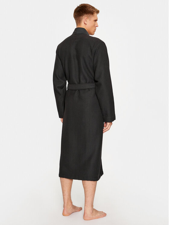 BOSS Boss Župan Waffle Kimono 50469787 Čierna