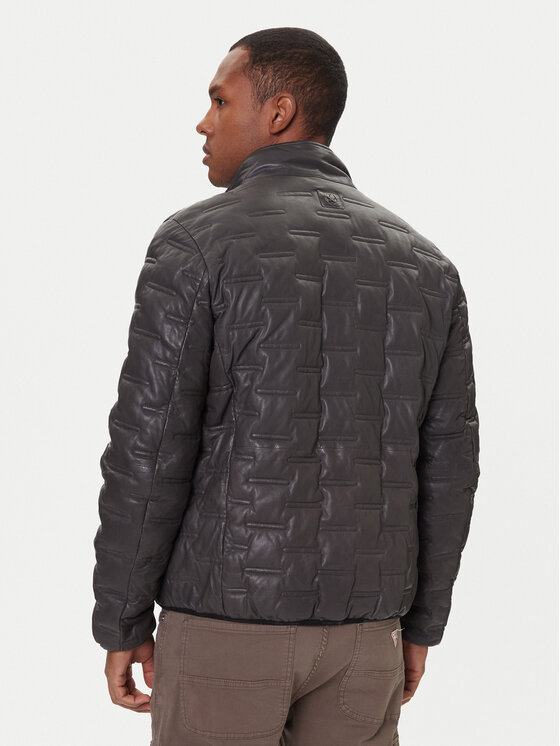 Milestone Milestone Geacă de piele Alonso 5310196 0715 Negru Regular Fit