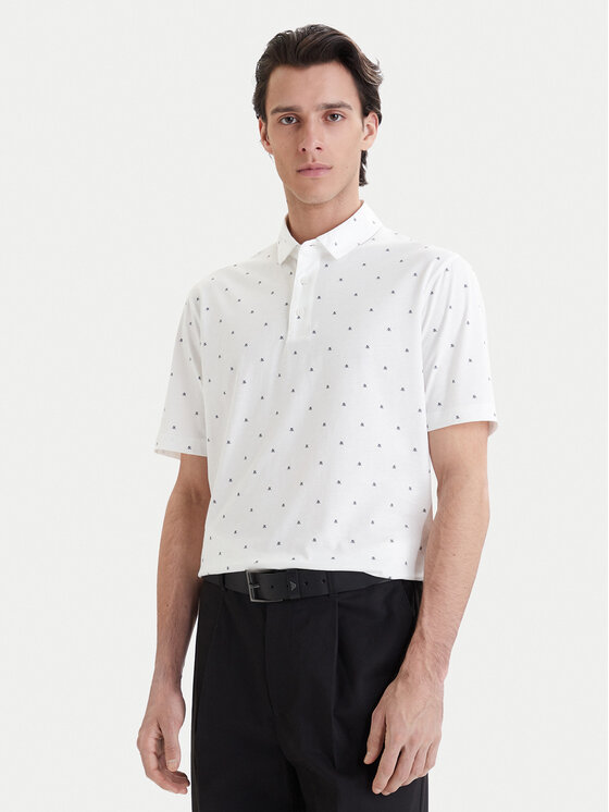 Armani Exchange Armani Exchange Polo majica XM000735 AF10356 F0198 Bela Regular Fit