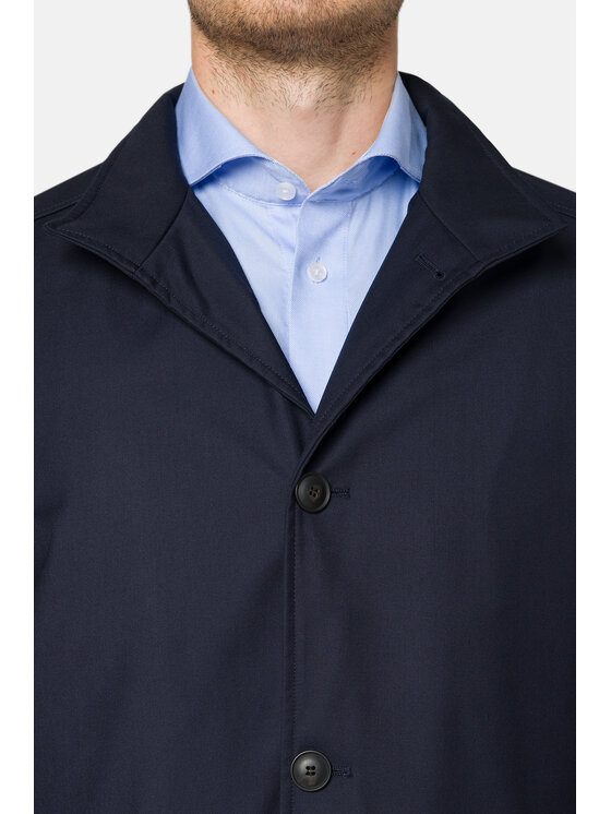 Lancerto Lancerto Płaszcz przejściowy Calvia PC131223000009 Granatowy Regular Fit