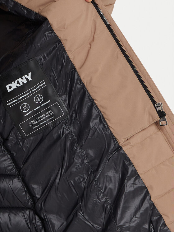 DKNY DKNY Geacă de iarnă DLEMPN46 Maro Slim Fit
