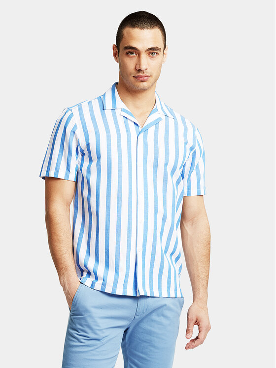 Lindbergh Lindbergh Košile 30-203321 Modrá Relaxed Fit