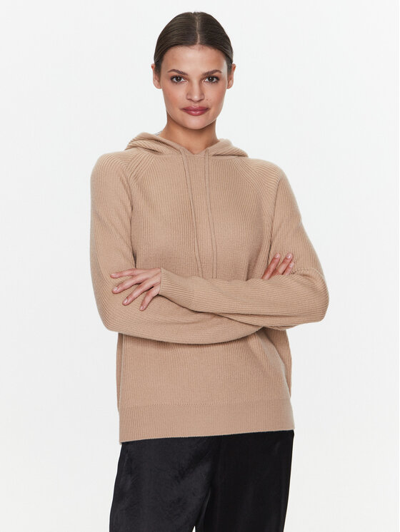 Max Mara Leisure Pulover Moxa 33660626 Bej Regular Fit 33660626 imagine noua