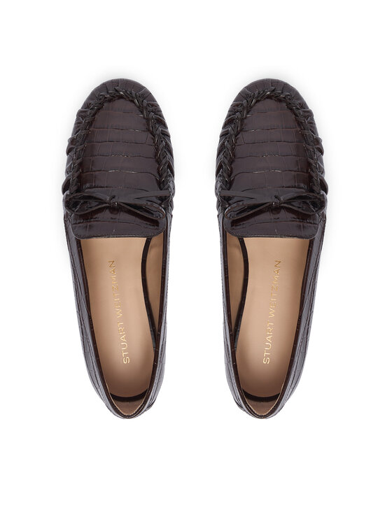 Stuart Weitzman Stuart Weitzman Μοκασίνια Britt Bow SM416 Σκούρο καφέ