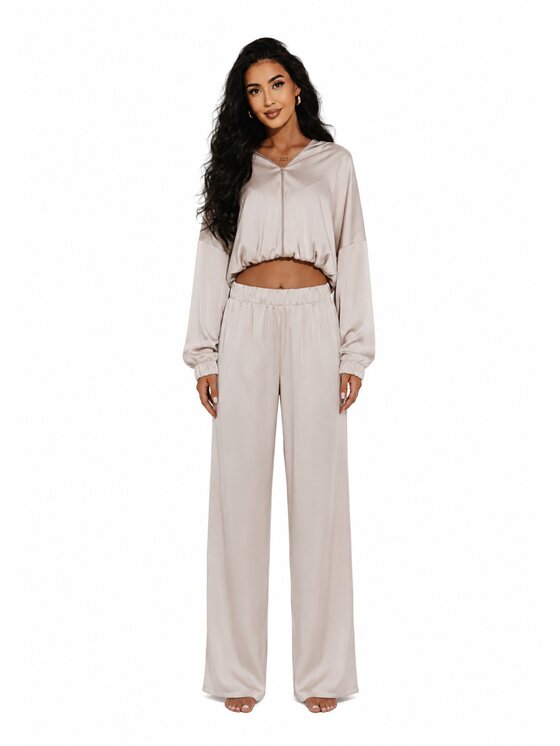 Agatha Studio Agatha Studio Komplet bluzka i spodnie A26LS-KA-K51 Beżowy Regular Fit