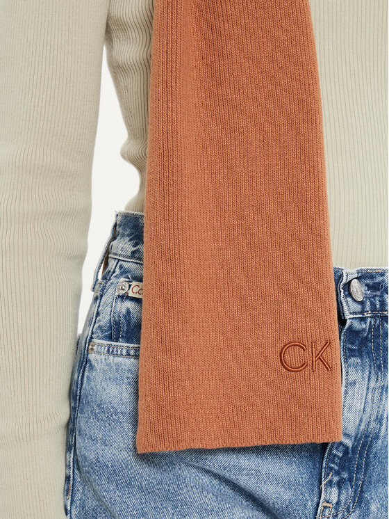 Calvin Klein Calvin Klein Šal Embroidery Fine K60K612601 Rjava