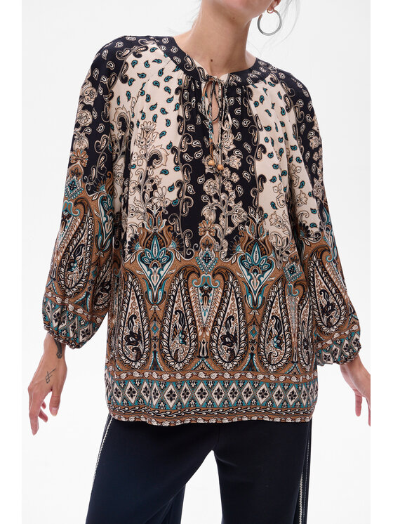 blue shadow blue shadow Bluzka Simona Kolorowy Regular Fit