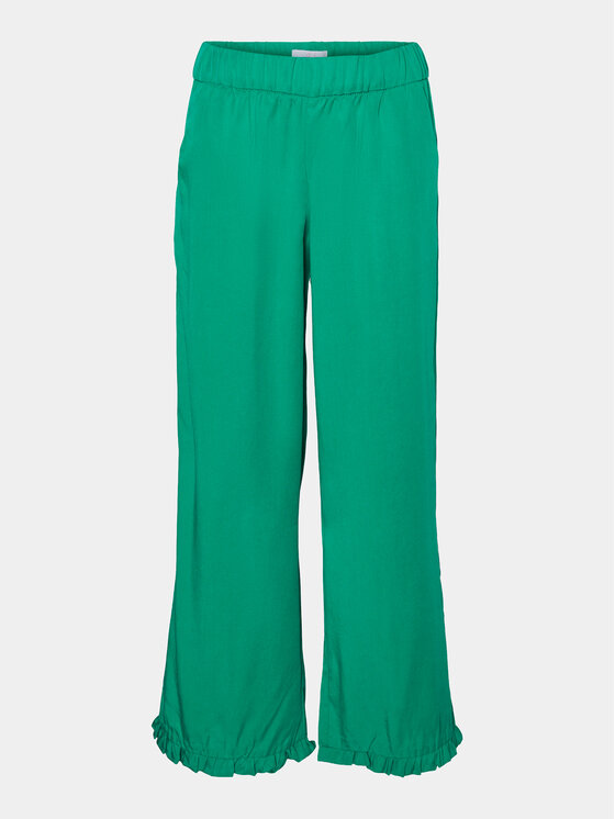 Vero Moda Girl Vero Moda Girl Hlače iz tkanine 10283853 Zelena Wide Leg