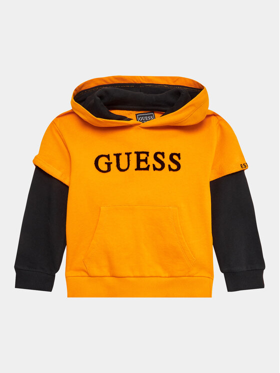 Guess Majica Dugih Rukava N3YQ00 KA6R3 Narančasta Regular Fit