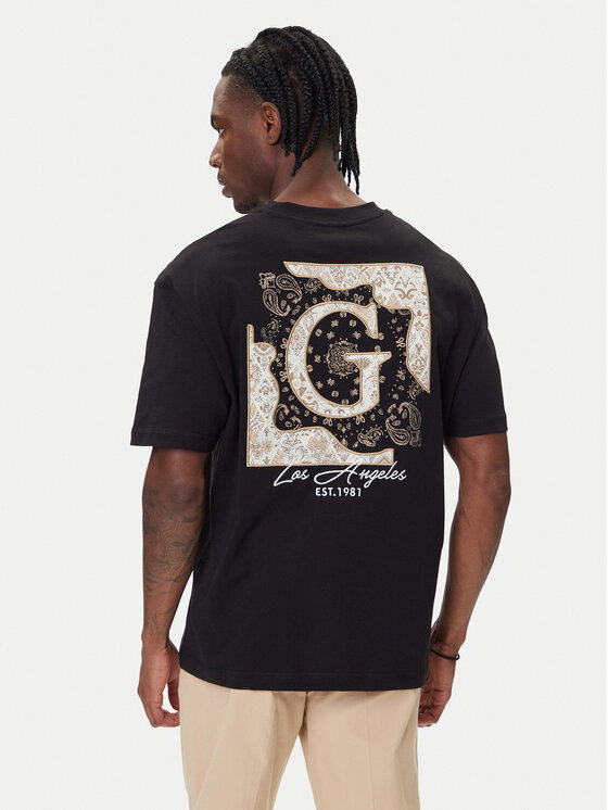 Guess Guess T-krekls M5BI16 I3Z14 Melns Relaxed Fit