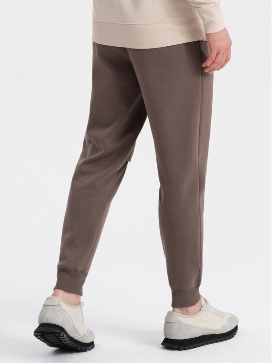 Ombre Ombre Teplákové kalhoty OM-PASK-0147 Hnědá Regular Fit