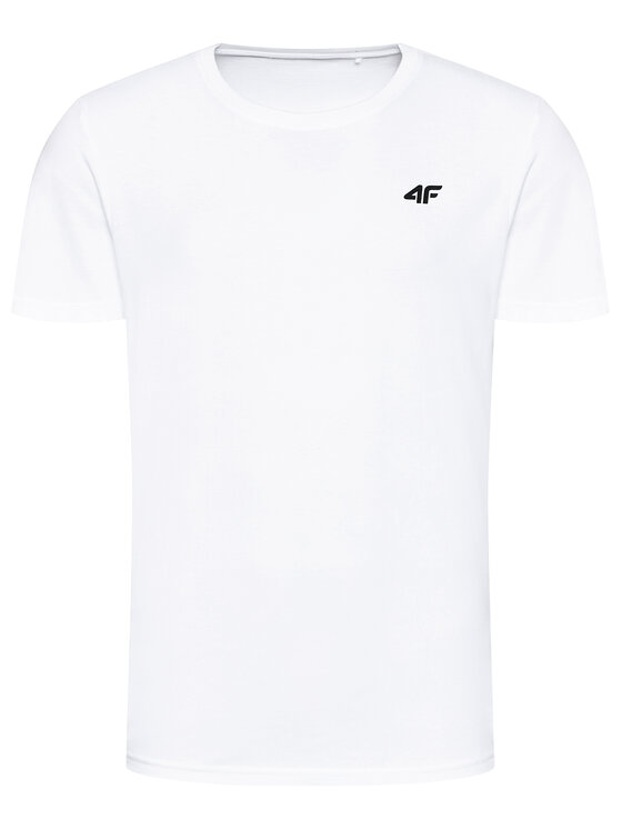 4F 4F T-Shirt NOSH4-TSM003 Biały Regular Fit