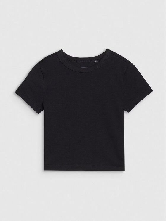 4F 4F Tričko 4FJWSS25TTSHF1852-20S Čierna Slim Fit