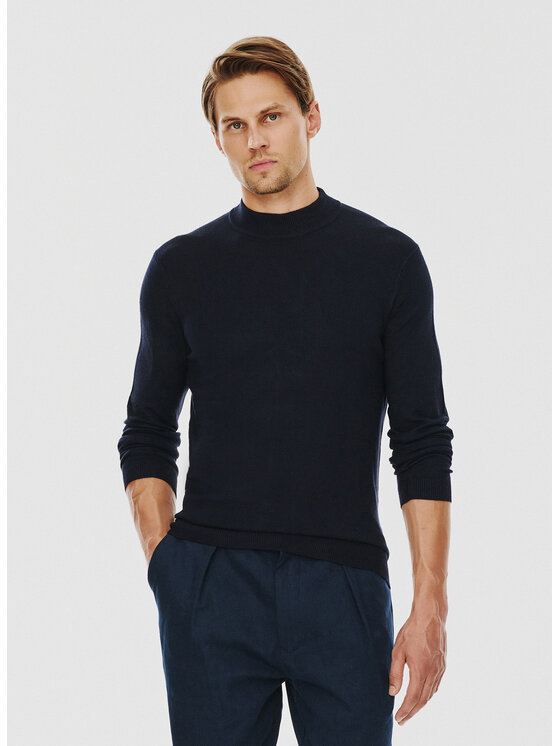 Pako Lorente Pako Lorente Sweter P24WF-2X-019 Granatowy Classic Fit