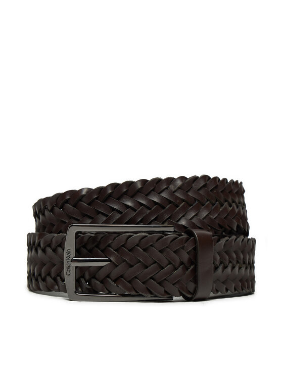 Pasek Męski Calvin Klein, Brązowy, Ck Casual Elongated Braided 35mm K50K512655