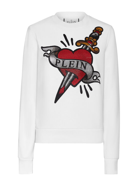 PHILIPP PLEIN PHILIPP PLEIN Bluza 23869 Biały Regular Fit