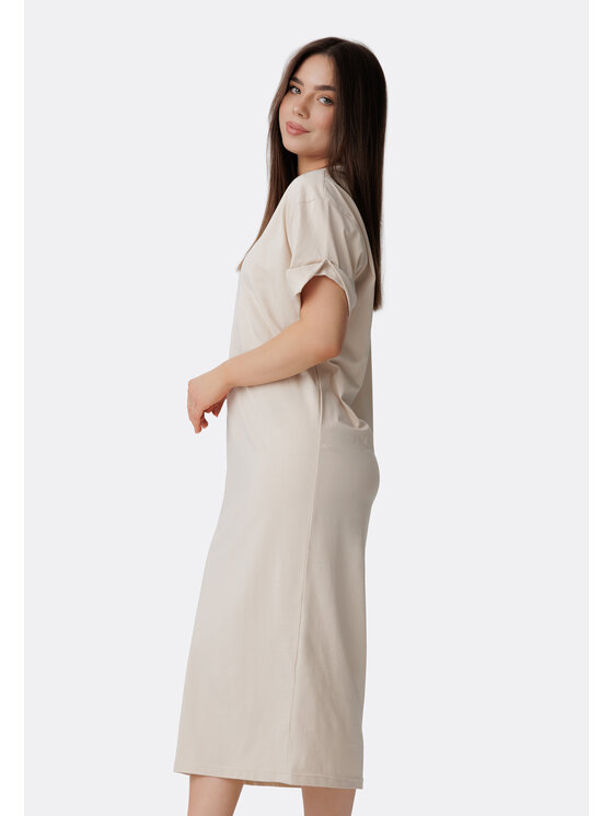 LAURELLA LAURELLA Každodenní šaty 4SS205 Béžová Regular Fit