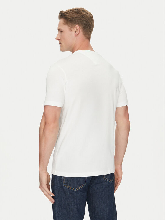 Tommy Hilfiger Tommy Hilfiger Tricou Center Stack MW0MW38621 Alb Regular Fit