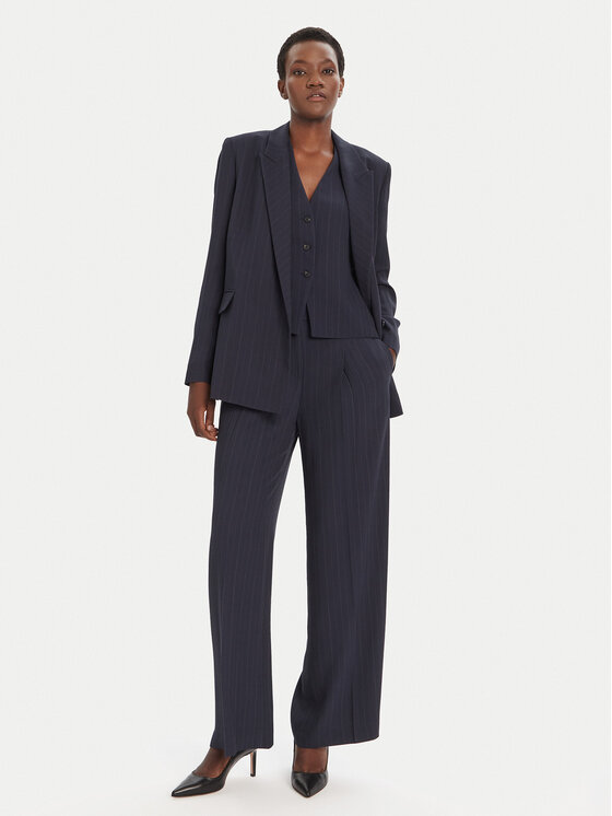 BOSS BOSS Palazzo hlače Tiana4 50548479 Tamnoplava Regular Fit