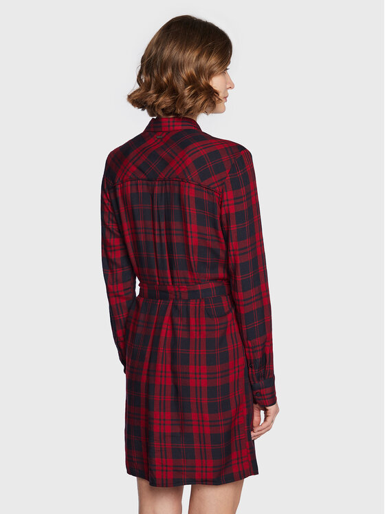 Pepe Jeans Vestito chemisier Oly PL953170 Rosso Regular Fit