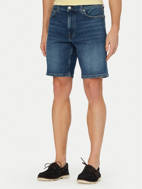 Tommy Hilfiger Tommy Hilfiger Džínsové šortky Denton MW0MW42558 Tmavomodrá Straight Leg