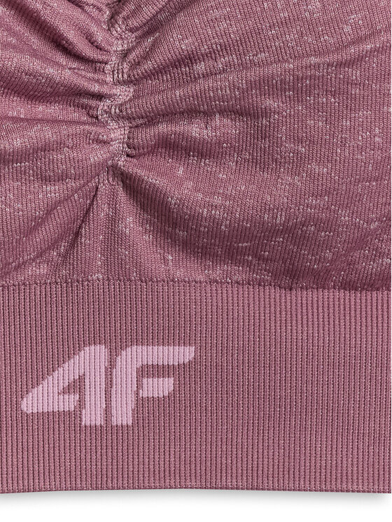 4F 4F Biustonosz sportowy YOGA Różowy ciemny
