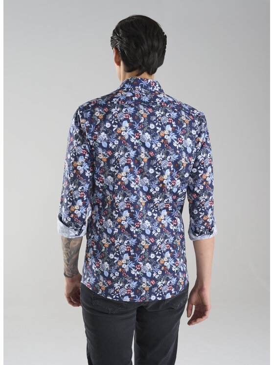 Pako Lorente Pako Lorente Koszula P24SF-1X-016 Granatowy Slim Fit