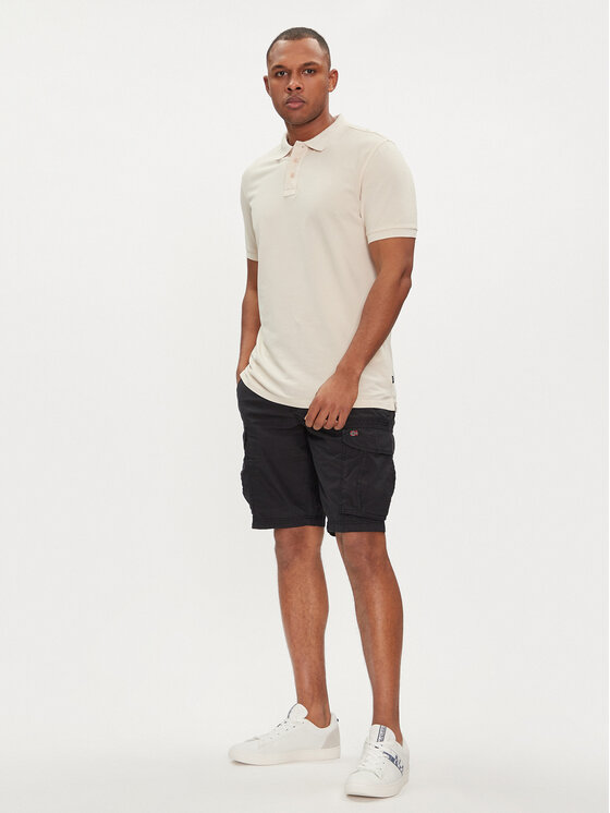 Napapijri Napapijri Auduma šorti Noto 2.0 NP0A4HOQ Melns Regular Fit