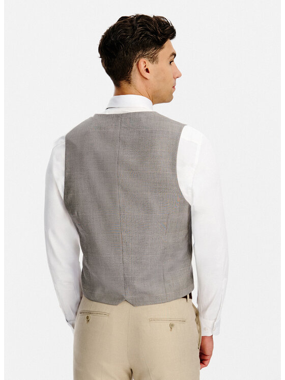Pako Lorente Pako Lorente Kamizelka garniturowa P26SF-8X-002 Brązowy Slim Fit