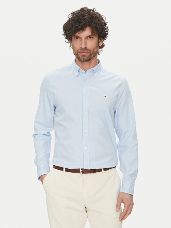 Tommy Hilfiger Tommy Hilfiger Košile MW0MW38556 Světle modrá Slim Fit