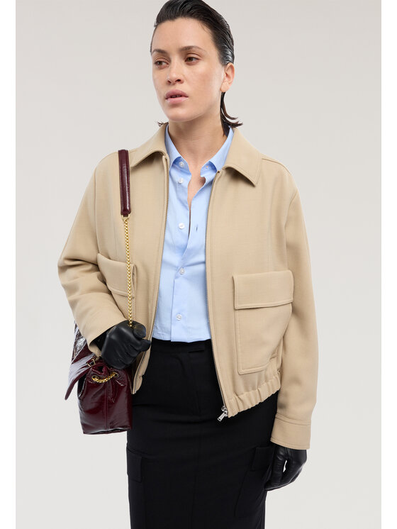 Trussardi Trussardi Płaszcz zimowy R120A000739N012 Beżowy Regular Fit