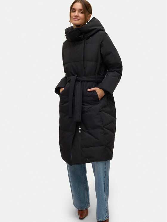 Vero Moda Vero Moda Пухено яке Leonie 10311566 Черен Regular Fit