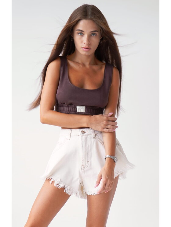 MissDenim MissDenim Szorty jeansowe Skorts Écru Regular Fit