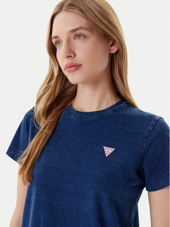 Guess Jeans Guess Jeans Tričko W5YI22 KCTL1 Tmavomodrá Regular Fit