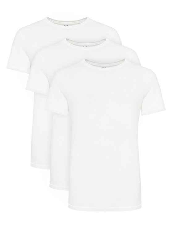 Gap Gap Σετ 3 T-Shirts 701127-01 Λευκό Regular Fit