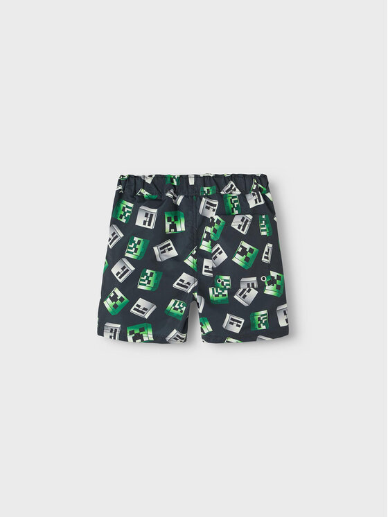 NAME IT NAME IT Szorty kąpielowe MINERCRAFT 13214028 Czarny Regular Fit