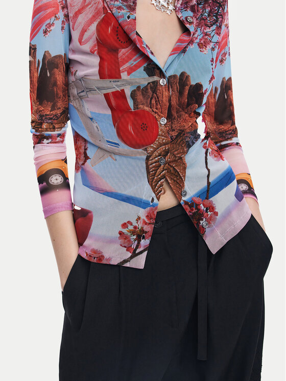 Desigual Desigual Majica Surreal Blossom 24WWTK84 Šarena Slim Fit