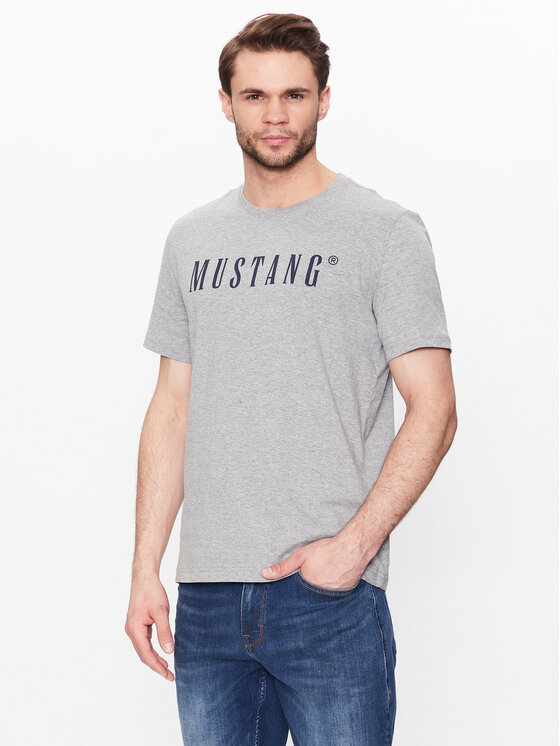 Mustang Mustang Тишърт Alex 1013221 Сив Regular Fit