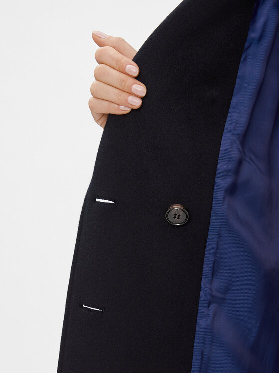 MAX&Co. MAX&Co. Płaszcz wełniany Elemento 70140523 Granatowy Relaxed Fit