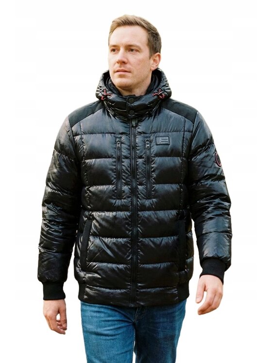 Geographical Norway Geographical Norway Kurtka puchowa WZ8155H/GN-NOIR Czarny Regular Fit