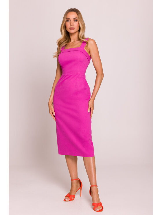 Made of Emotion Made of Emotion Sukienka letnia M843 Różowy Premium Fit