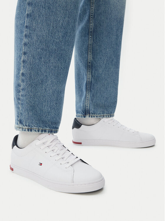 Tommy Hilfiger Tommy Hilfiger Tenisice Essential Leather Detail Vulc FM0FM04047 Bijela