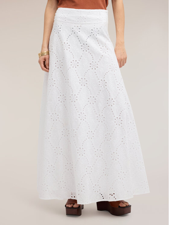 Motivi Motivi Gonna maxi 1057Q001232N011 Bianco Flared Fit