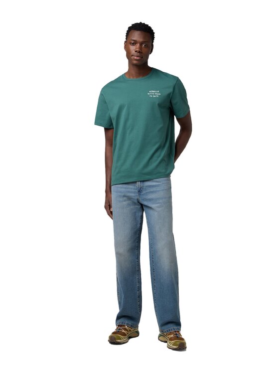 Wrangler Wrangler T-Shirt 112371491 Zielony Regular Fit