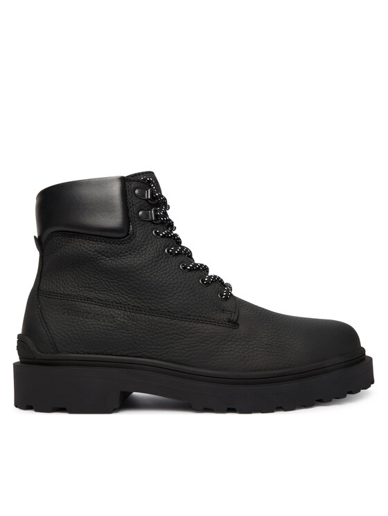 Tommy Jeans Tommy Jeans Kotníková obuv Tjm Lace Up Boot Leather EM0EM01629 Černá