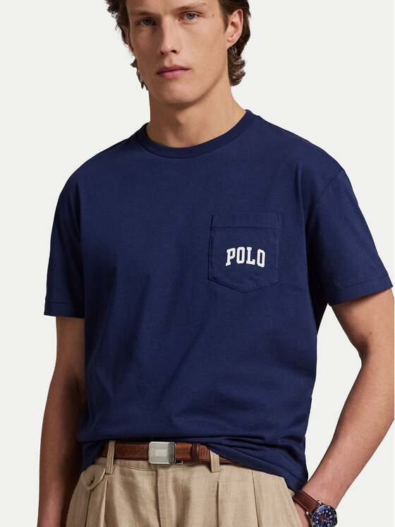 Polo Ralph Lauren Polo Ralph Lauren Tričko 710974585001 Tmavomodrá Custom Slim Fit