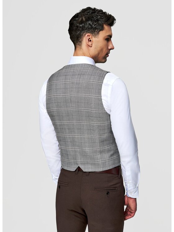 Pako Lorente Pako Lorente Kamizelka garniturowa P26SF-8X-017 Szary Slim Fit