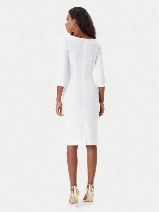 Rinascimento Rinascimento Koktel haljina CFC0126154003 Bijela Slim Fit
