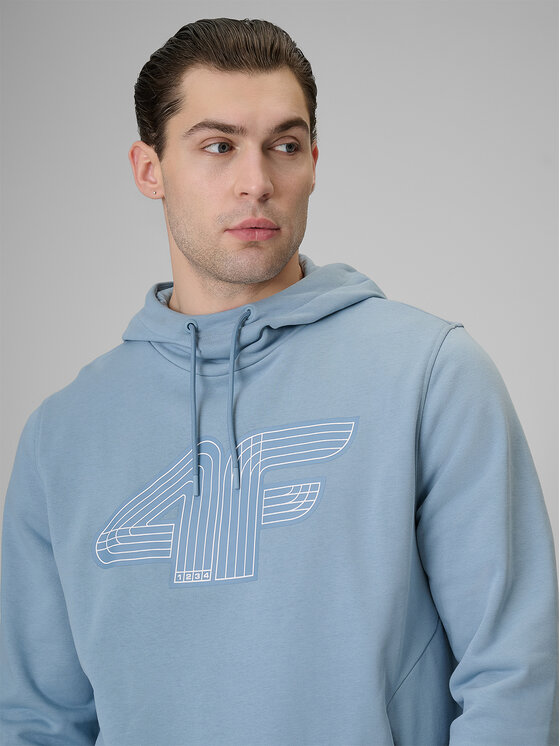4F 4F Bluza COMMERCIAL 3 Niebieski jasny Regular Fit