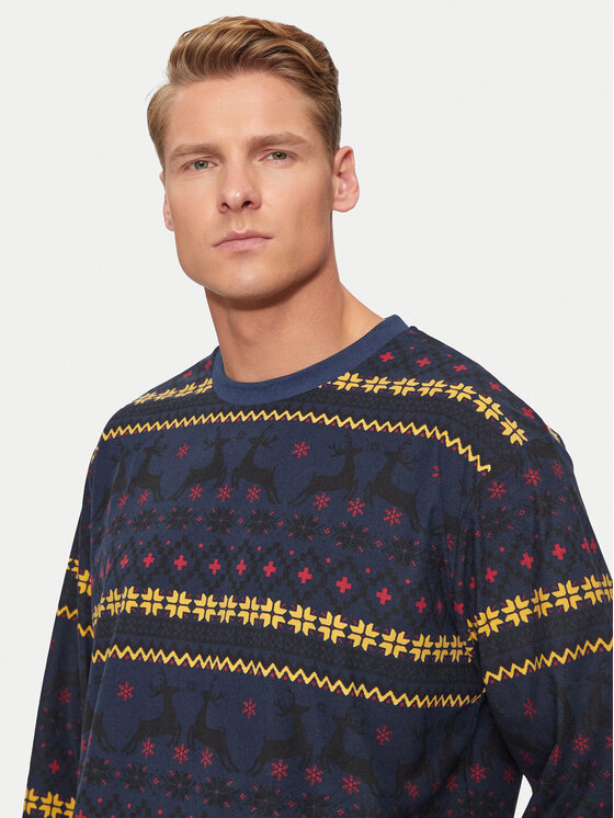 Jack&Jones Jack&Jones Pižama 12268512 Mornarsko modra Loose Fit